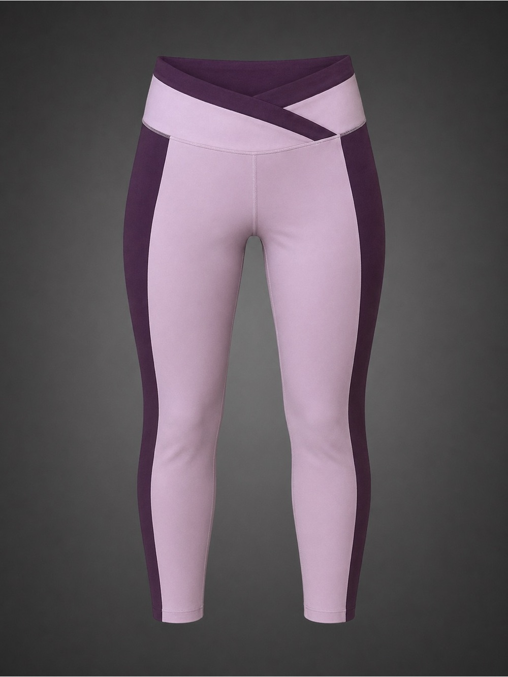 Athleta Lavender and Plum Crisscross High-Waist Compression Leggings Size Xl